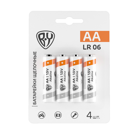 Батарейки AA BY Promo (LR06) 4шт в блистере, щелочные 1.5V