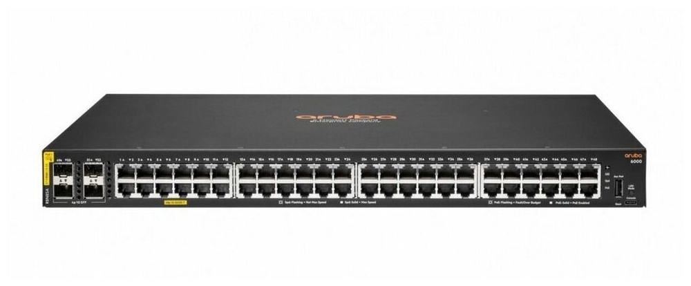 Коммутатор Hpe Aruba 6000 Managed L2 48G Class4 PoE 370W 4SFP (R8N85A)