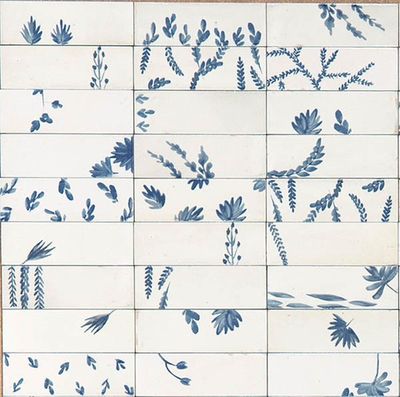 Керамогранит Rice Bianco dec Leaf lux (M96T)