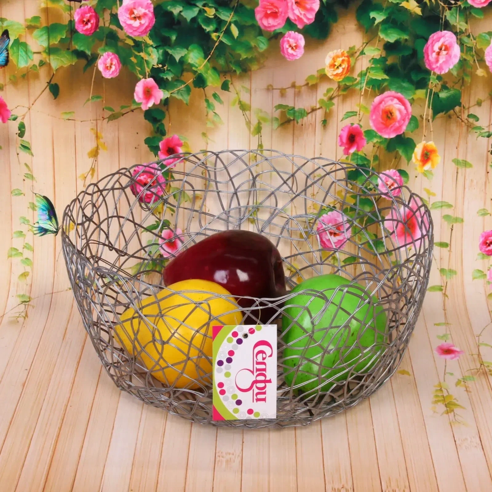 Фруктовница «Brownie» 25*11см паутинка серая