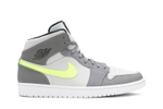Кроссовки Jordan Air Jordan 1 Mid Neon Yellow Grey