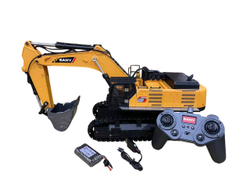 Радиоуправляемый экскаватор HUINA масштаб 1:14 2.4G - SY980 , версия с двумя дополнительными насадками в комплекте