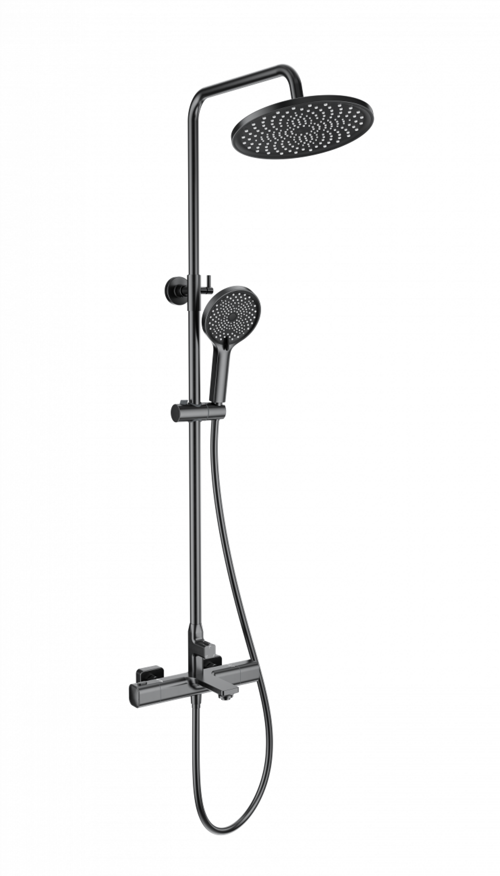 Душевая система с термостатом WONZON & WOGHAND SOLID, Темный графит (WW-C3011-A-BGG)