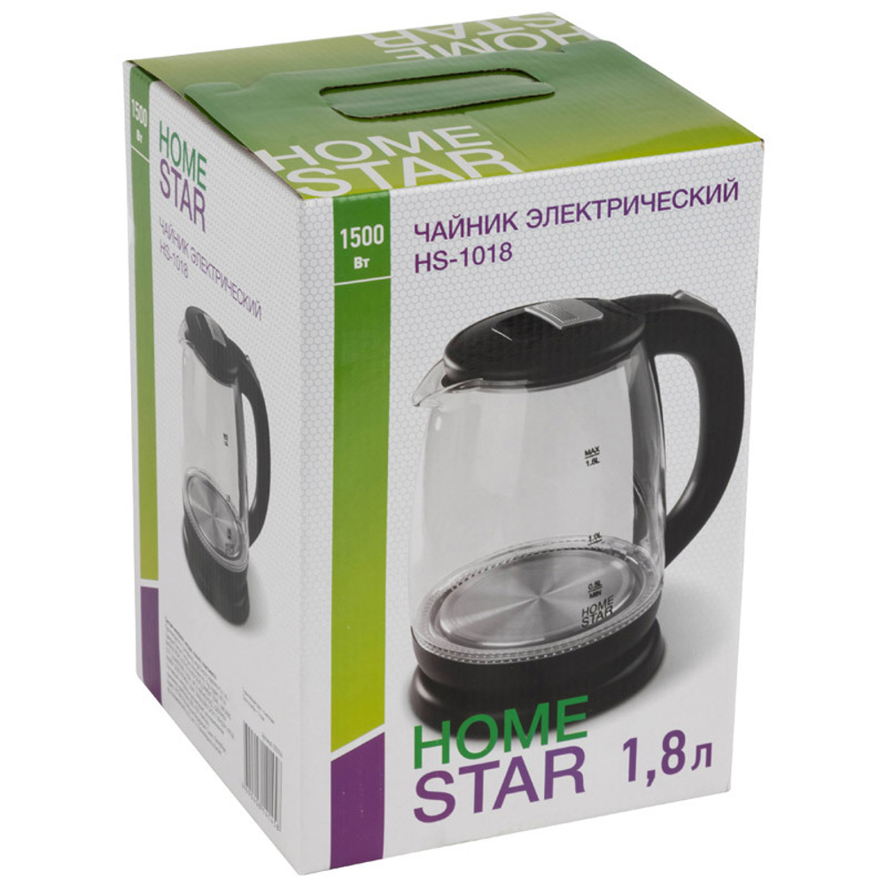 Чайник HOMESTAR HS-1018 черный (005966)