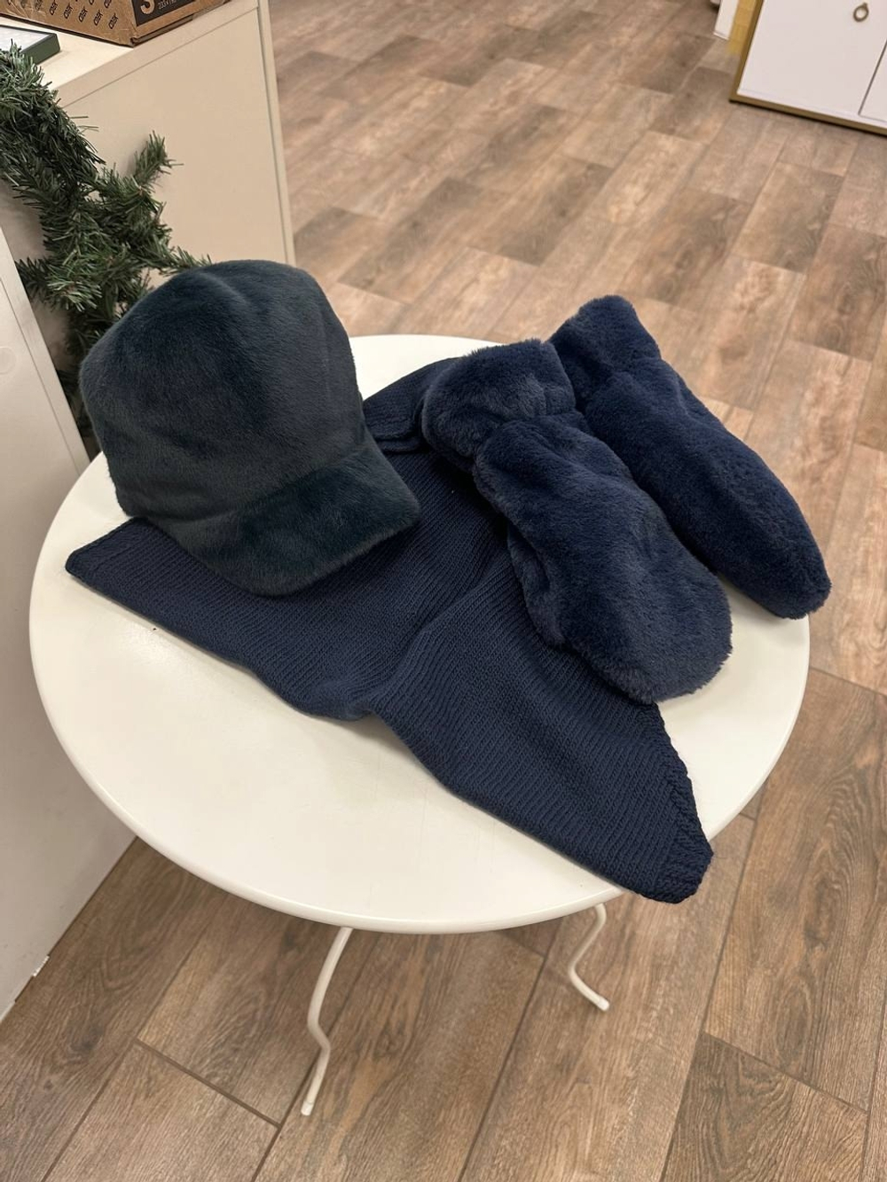 Варежки экомех кролик чернильный