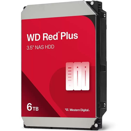 Жесткий диск HDD 6.0Tb Western Digital, SATA-III 256Mb, 5400rpm RED Plus (WD60EFPX)
