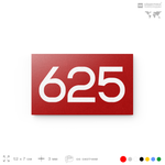 Номер на дверь 625, табличка на дверь для офиса, квартиры, кабинета, аудитории, склада, красная 120х70 мм, Айдентика Технолоджи