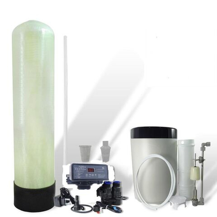 Комплект МоноКит : клапан с водосчетчиком RUNXIN (Серия 117Q3), корпус фильтра 1044,  солевой бак -  Фильтр умягчения и *обежелезивания* воды