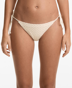 OYSHO Трусики бикини средней застежки с завязками в виде листьев, экрю