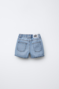 ZARA ДЖИНСОВЫЕ ШОРТЫ С ПРИНТОМ MICKEY MOUSE © DISNEY, ГОЛУБОЙ