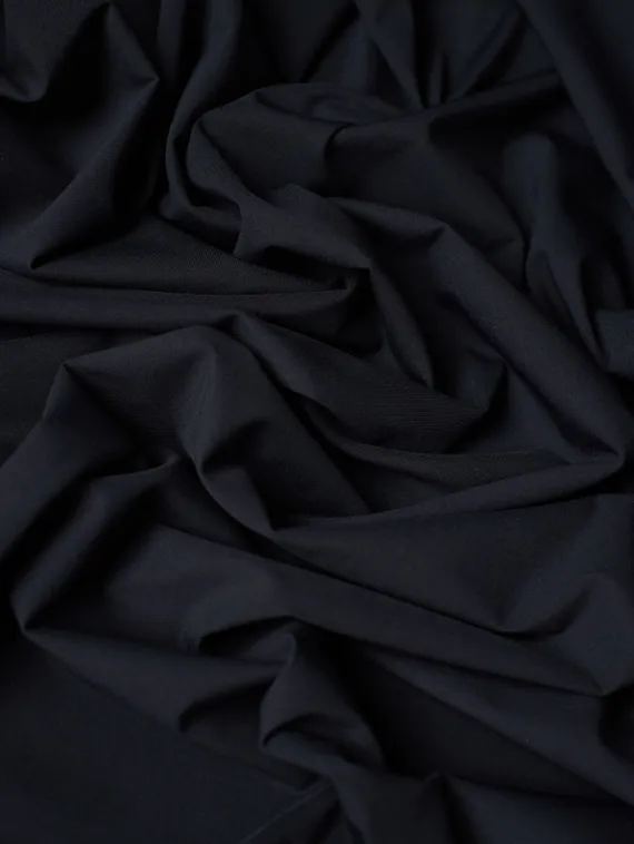 Микрофибра бельевая, эффект хлопка, Турция, черный 170 (мерный лоскут)