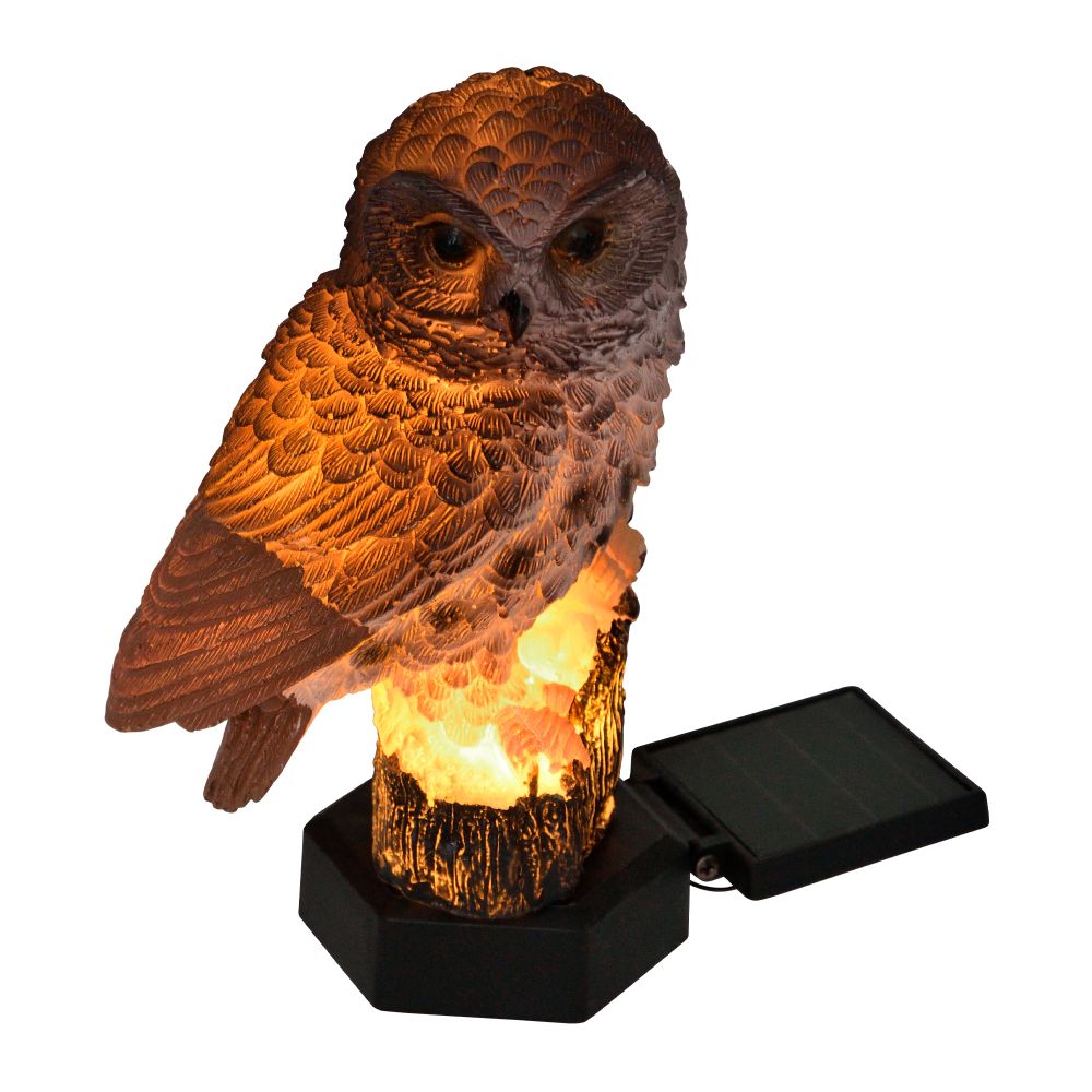 USL-S-829-PM290 BROWN OWL Садовый светильник на солнечной батарее Филин. 1 светодиод. Теплый белый свет. 1xАA Ni-Mh аккумулятор в-к. IP44. TM Uniel