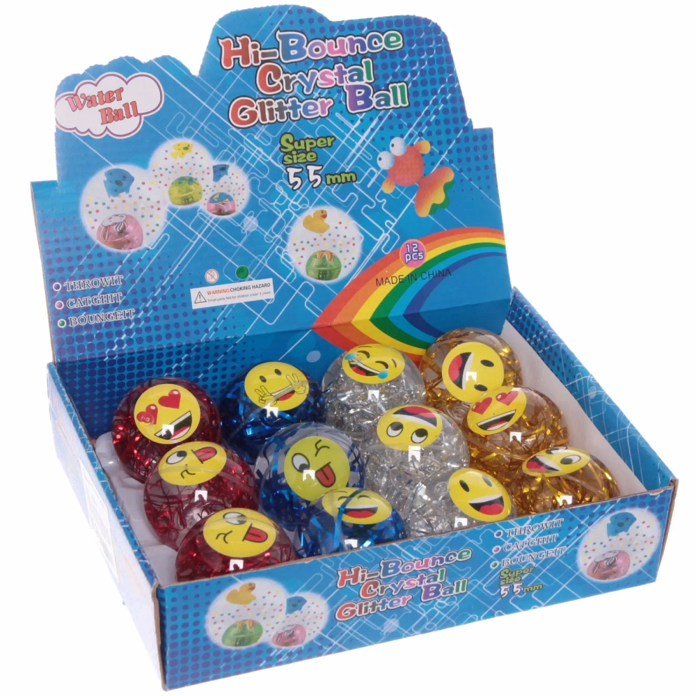 Мяч 5,5 см «Улыбка» (попрыгун с водой и подсветкой) СТИКЕР НА ВЛОЖЕНИЕ