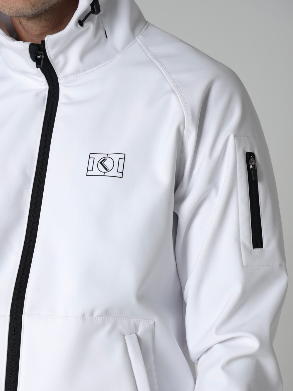 Ветровка худи софтшелл белая Город Горький