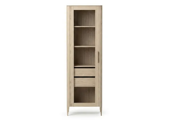 Витрина Type oak стеклянная высота 200 см L (беленый дуб)