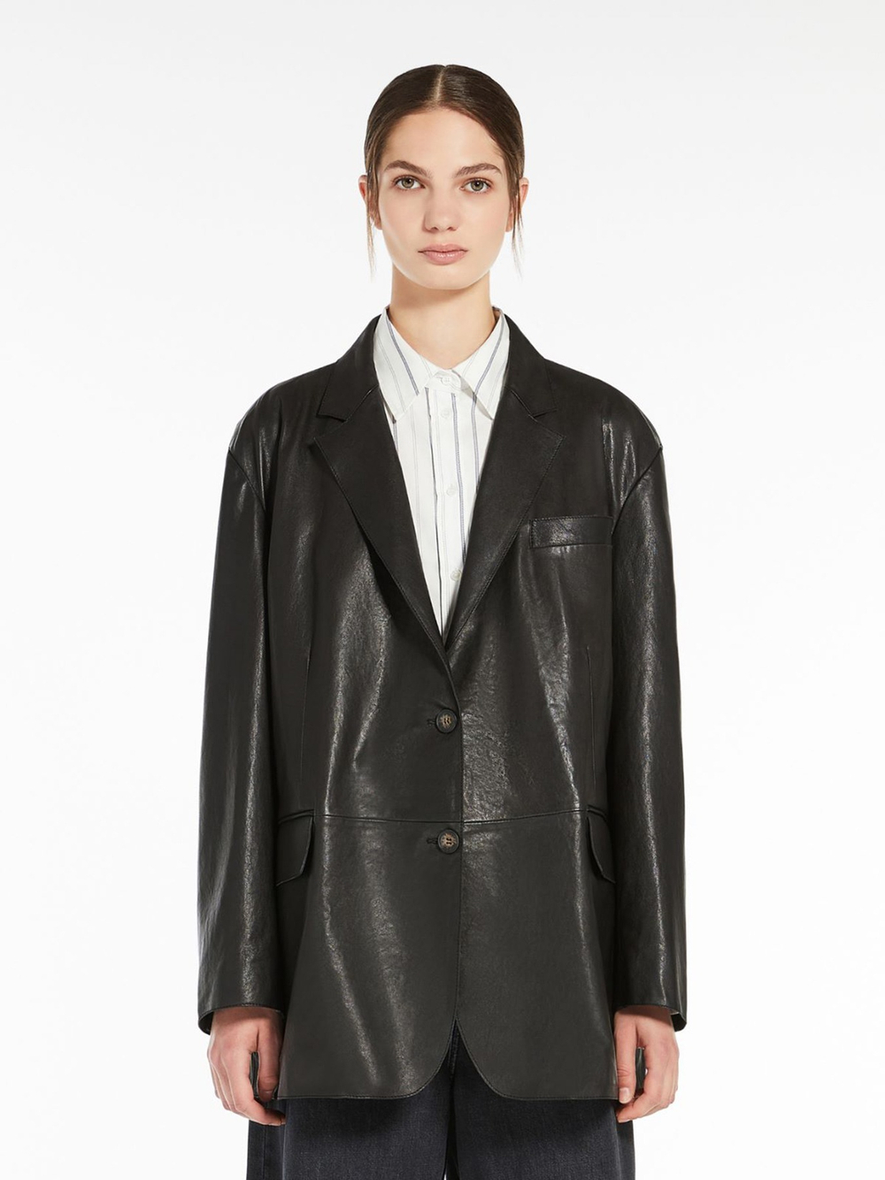 Пиджак кожаный женский WEEKEND MAX MARA MARAT