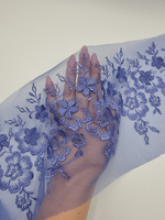 Вышивка на сетке 3D василек К769 левая