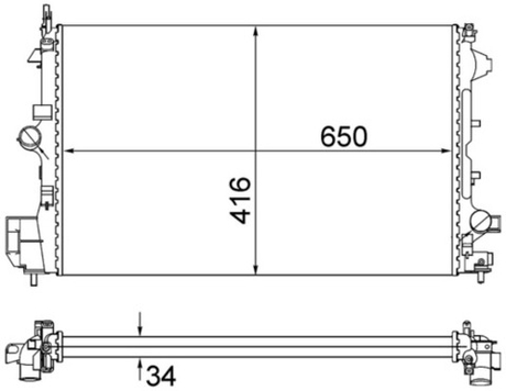 MAHLE - CR835001S-MAH - Radiator, engine cooling