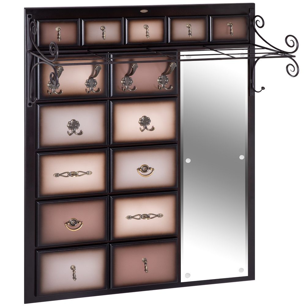 Вешалка настенная Пандора 4 Орех Оберджин Шоколад