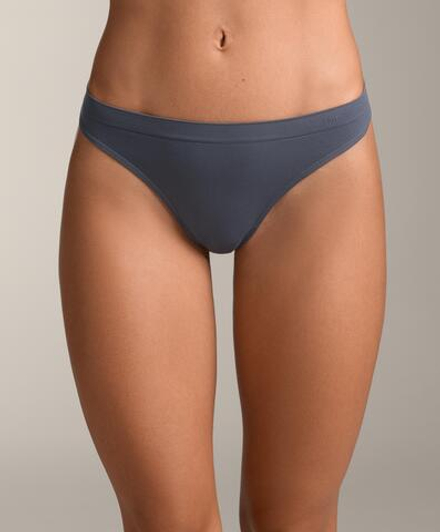 OYSHO Набор из трех трусиков-бразильяно бесшовных мягких на ощупь, темно-синий