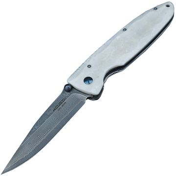 Складной нож Mcusta Classic Wave c клинком из стали VG-10 San Mai (Laminated Stainlesss Damascus) рукоять Corian