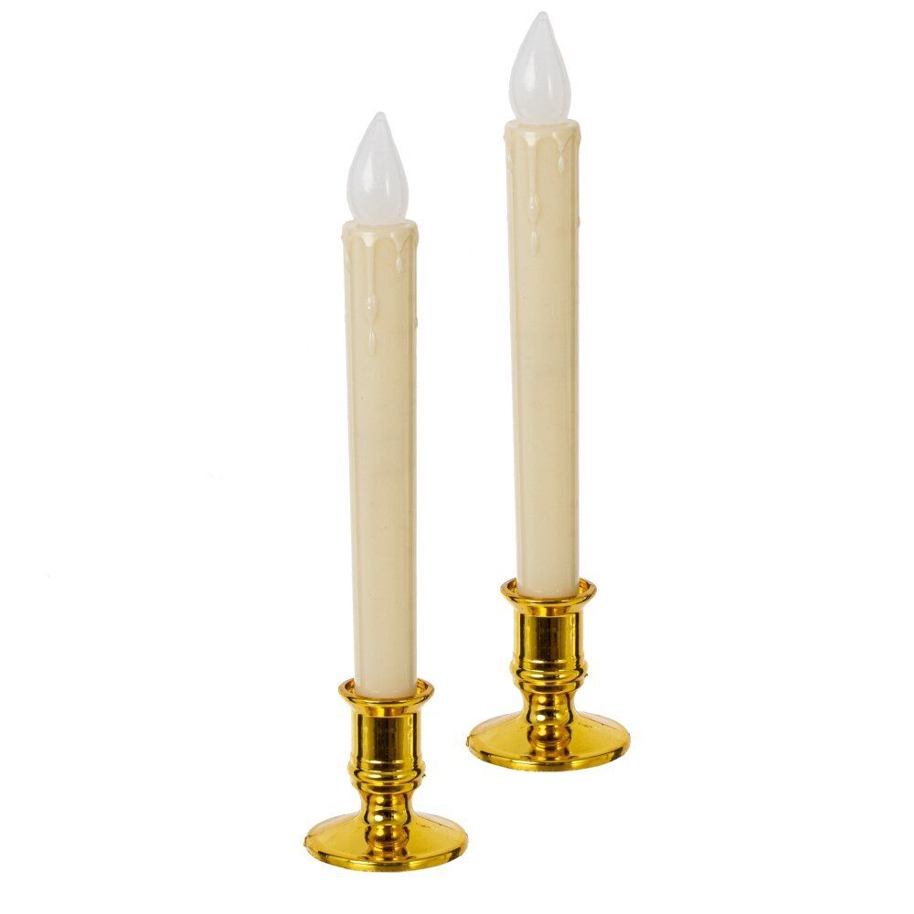 GAEM Набор из 2шт, изделие декоративное "Свеча", с подсветкой, L5,5 W5,5 H26 см