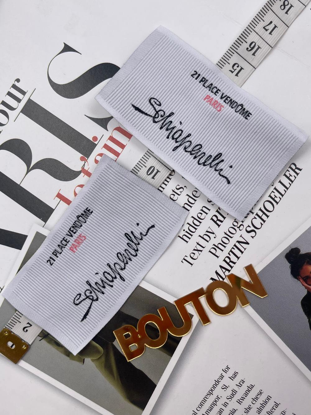 Бирка Скиап. серая большая 72х42 мм