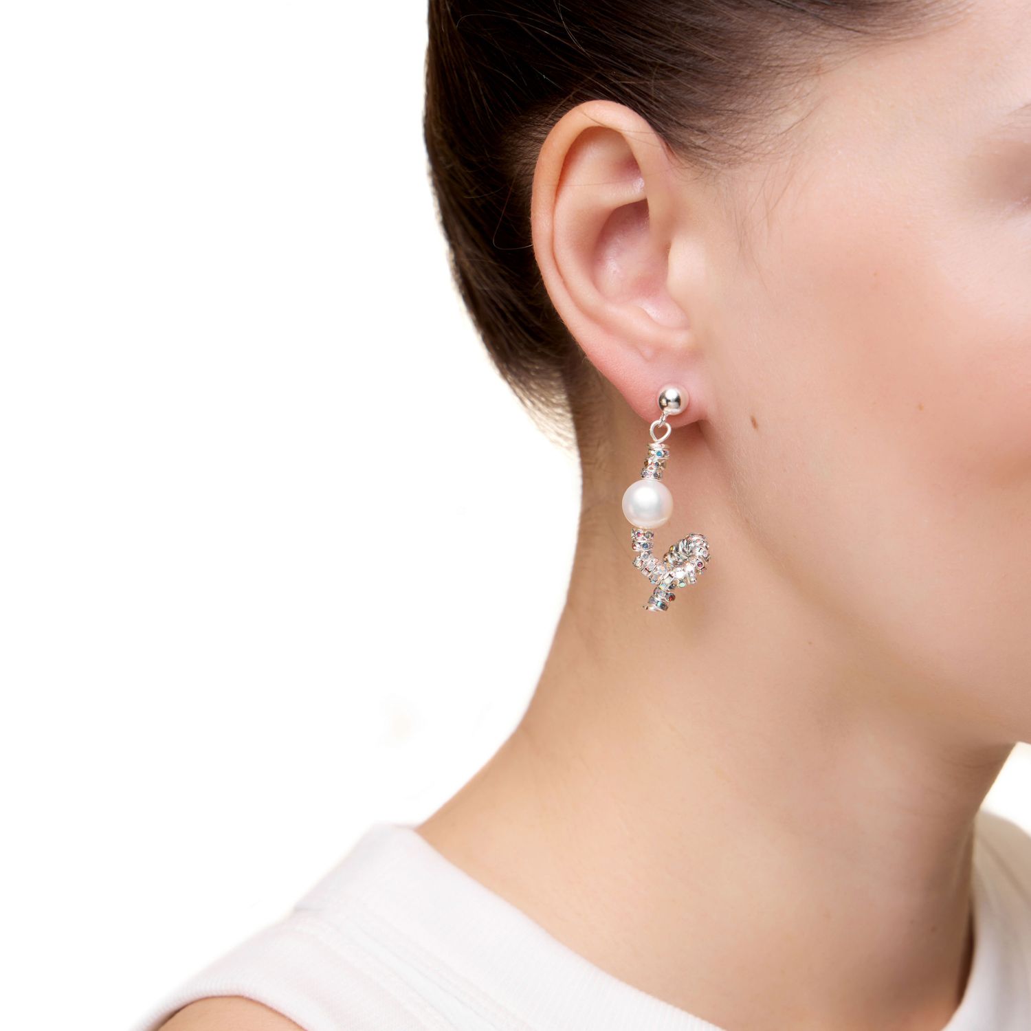 Серьги Tiny Snakes Earrings - Silver