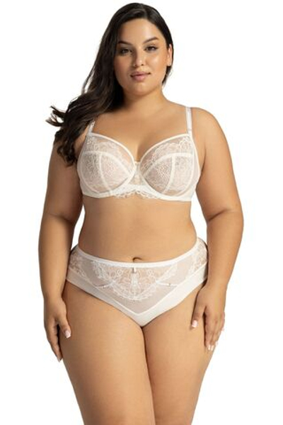 Бюстгальтер Blossom с мягкими чашками из сетки и кружева (Размер: 90F) (Цвет: кремовый)