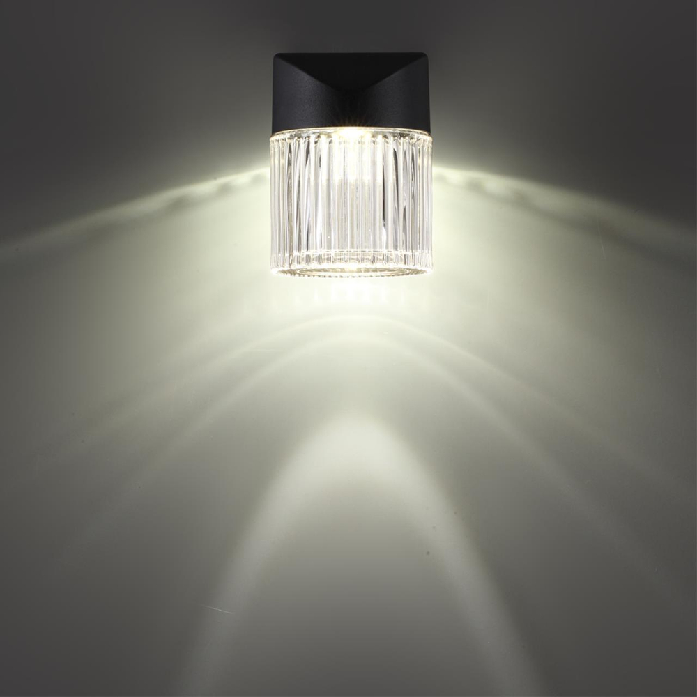 359291 STREET NT24 720 черный Светильник ландшафтный настенный IP65 LED 7W 4000K 175-265V ESTIMA