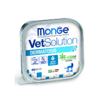 Влажный корм диетический Monge VetSolution Cat Dermatosis Дерматозис для кошек при заболеваниях кожи 100 г - 24 шт