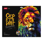Скретчинг 30*40см "Неоновые животные.Лев" (Lori)