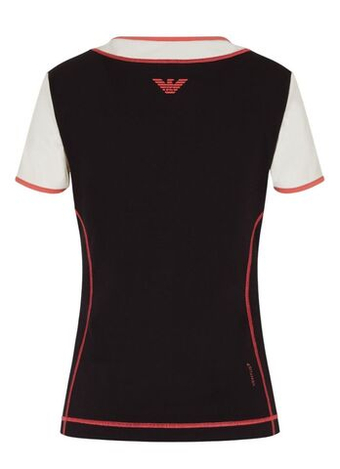 Женская теннисная футболка EA7 Tennis Pro Freestyle - black/vapor blue