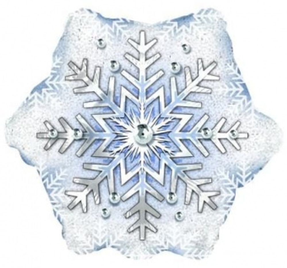 Шар-фигура, фольга, НГ "Снежинка" (CTI), 22"/56 см (БГ-)