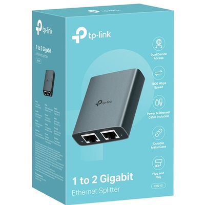 TP-Link EH210 Сетевой гигабитный разветвитель Ethernet с 1 на 2 порта