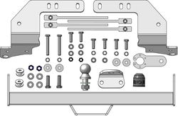 Фаркоп ZincaR ОЦИНКОВАННЫЙ Toyota Land Cruiser 200 (Excalibur и Executive) (Оцинк. шар)(паспорт и сертификат в комплекте)(без электрики) ZT102FE