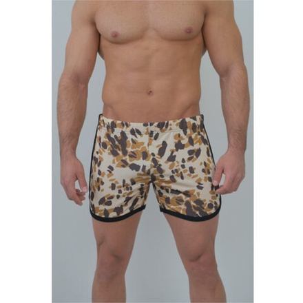 Мужские шорты бежевые с принтом Van Baam VB43601