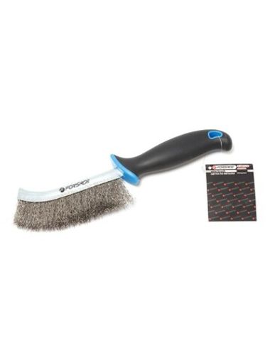 Щетка по металлу ручная в железном корпусе с полипропиленовой эргономической рукояткой (сталь) Forsage F-34012139