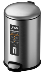 Ведро для мусора с МИКРОЛИФТОМ  (круг. САТИН) 5л. JAVA