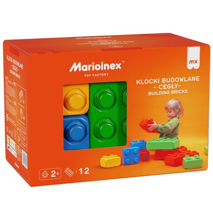 Конструктор Marioinex 908495 Крупные строительные кирпичи 12 деталей арт. 908495 / Конструктор Мариоинекс