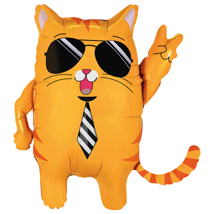 Шар Фигура Крутой Кот в галстуке