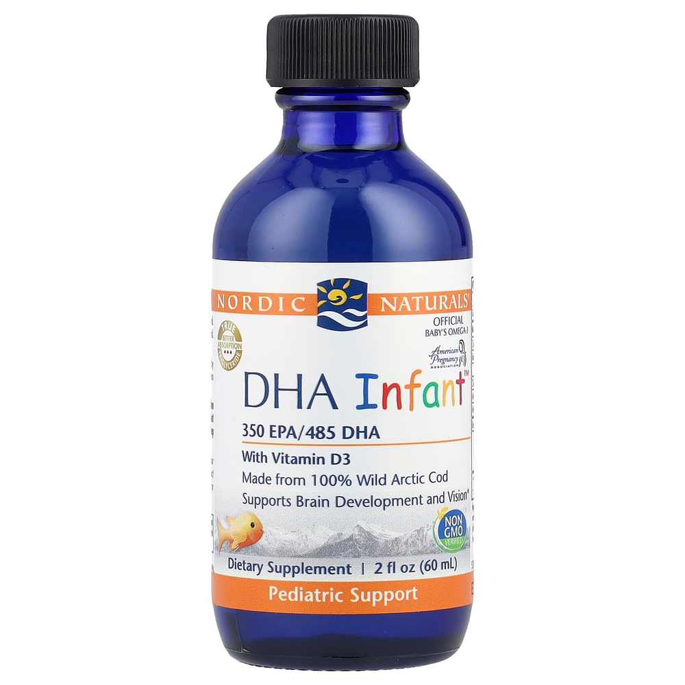 Nordic Naturals, DHA Infant™ с витамином D3, 60 мл (2 жидк. унции)