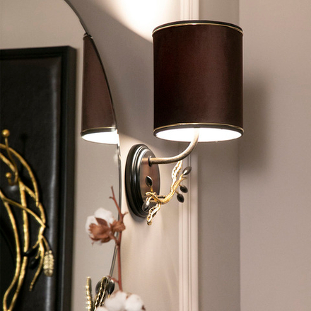 Бра настенный светильник Oliva Branch (Олива Бранч) Каштан правое