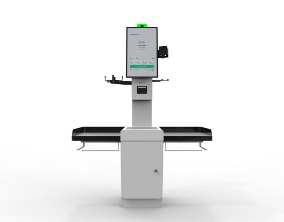 POScenter SCO-M210 Fly (J4125, RAM 8GB, SSD 128GB,белая тумба с полками)