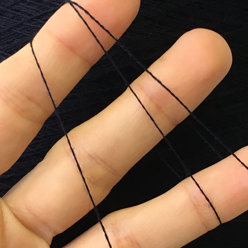 CASHWOOL - Zegna Baruffa; 100% меринос; 1500м/100гр; 2/30; тёмно-синий; ТОЛЬКО бобинки: 20, 45 гр