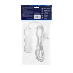 Сетевой фильтр с предохранителем 5м 2 розетки СТАРТ удлинитель бытовой с заземлением, защита от скачков напряжения