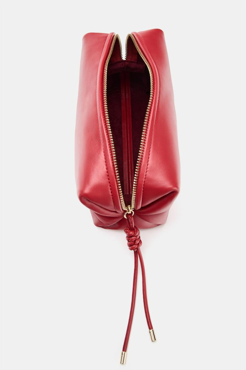 ZARA КОЖАНЫЙ НЕСЕССЕР, КРАСНЫЙ