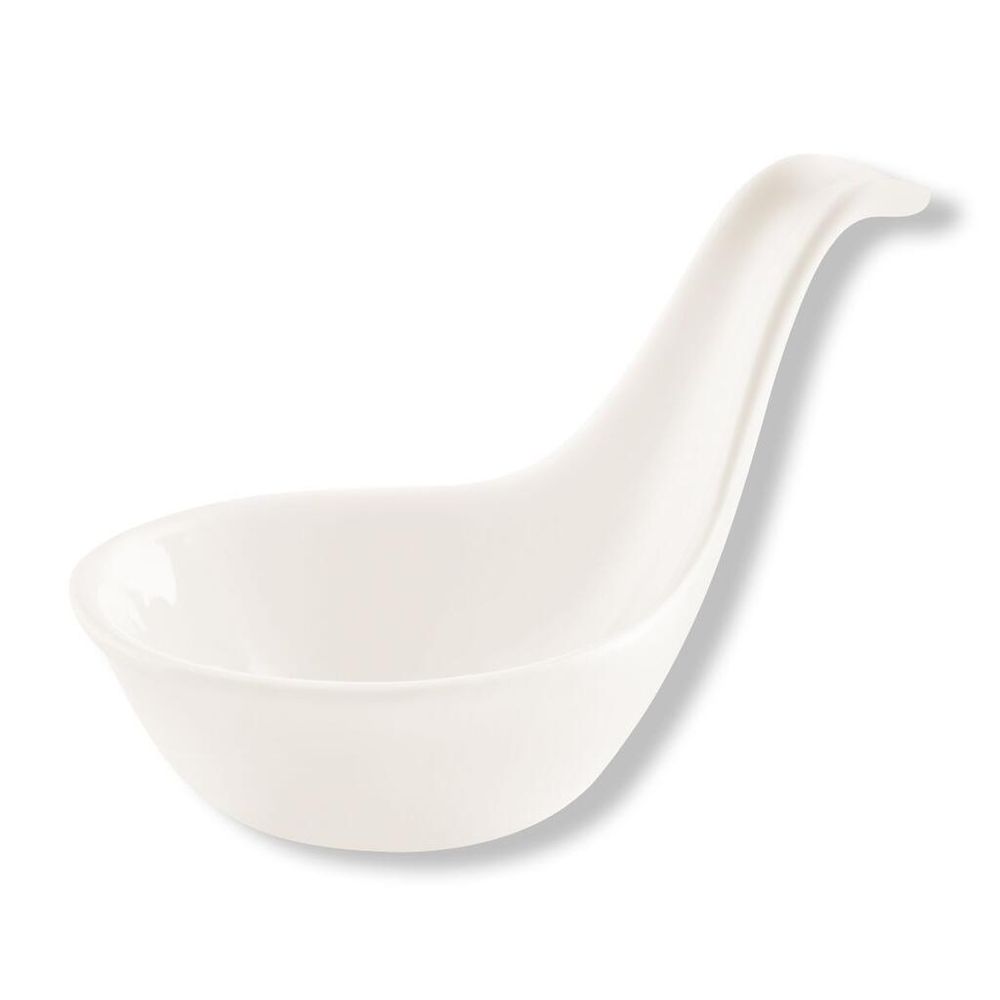 Ложка для комплимента 30 мл белая фарфор P.L. Proff Cuisine [6]
