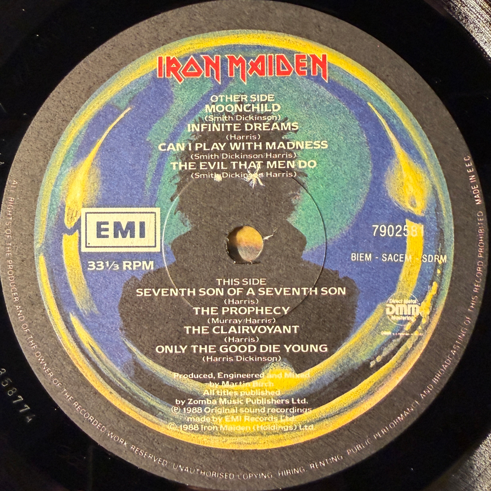 Iron Maiden ‎– Seventh Son Of A Seventh Son (Франция 1988г.)