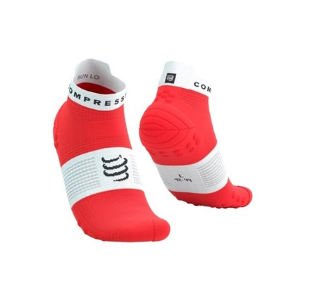 Носки V4 Run Low FLUO RED/WHITE
